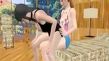 Travesti 3D Anime se Fodendo no Cu