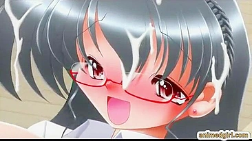 Trans Peituda Lambida por Pau Monstro em Pornô 3D Bondage