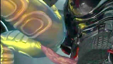 Animação 3D - Garota em Suruba Fodida