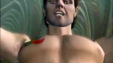 Hentai 3D Peituda de Quatro Levando Pauzão - Pornô 3D