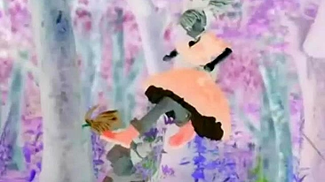 Foda com Strapon, Peitões e Gozada Squirting em Hentai 3D