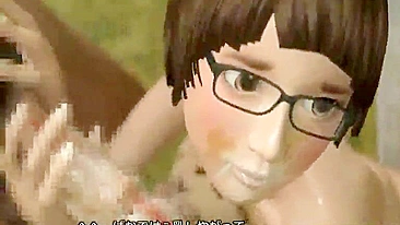 Peitos Pulando em Foda Bruta no Banheiro - Pornô 3D