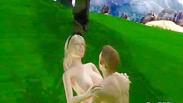 Hentai Peituda Lambida e Fodida ao Ar Livre