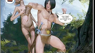 Princesa Bonan Chupada pelas Bolas e Pau do Amante em Hentai 3D