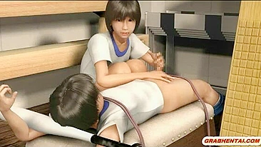 Hentai 3D Amarrada Punhetando e Cavalgando Pau - Imperdível!