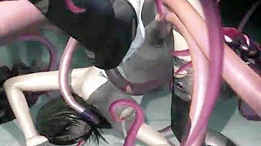 Tentáculos Fodendo em Hentai 3D - Pornô 3D Quente