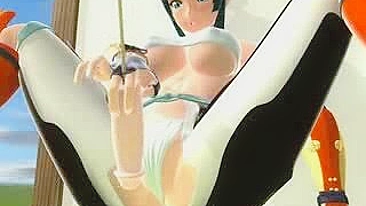 Travesti Japonesa Ganha Punheta e Gozada em Hentai 3D Anime