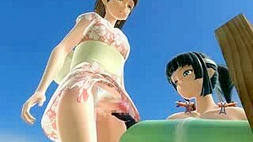 Travesti Japonesa Ganha Punheta e Gozada em Hentai 3D Anime