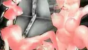 Punheta de Travesti com Peitões em Hentai 3D