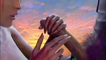 Garota Hentai 3D Ganha Boquete Quente de Pauzão ao Ar Livre