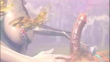 Menina hentai 3D chupa e cavalga pauzão duro