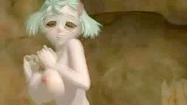 Dupla Penetração em Garota Hentai por Monstro e Travesti Anime em 3D