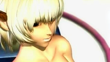 Flagrada! Peituda Dedilha o Noivo Gostoso em 3D Hentai