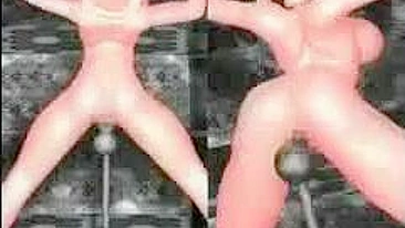 Menina Hentai 3D em Bondage Punhetando, Trans, Bondage, 3D, Anime