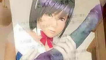 Travesti 3D Fode Peitos de Universitária em Hentai