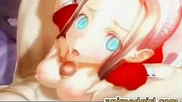 Empregada Fofa Espanholada e Gozada na Cara em Hentai 3D