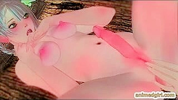 Travesti Hentai 3D Buceta Molhada Fodendo com Outra Travesti