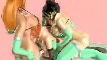 Travesti 3D de Uniforme em Foda Quente