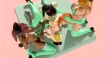 Travesti 3D de Uniforme em Foda Quente