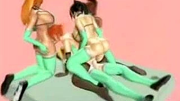 Travesti 3D de Uniforme em Foda Quente