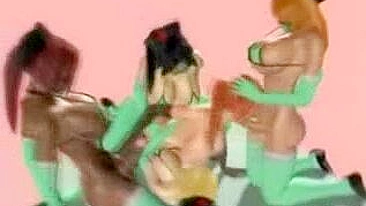 Travesti 3D de Uniforme em Foda Quente