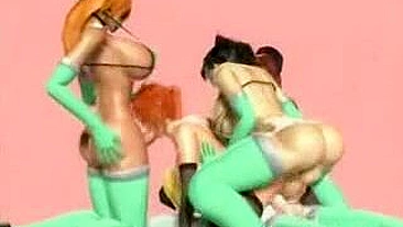 Travesti 3D de Uniforme em Foda Quente