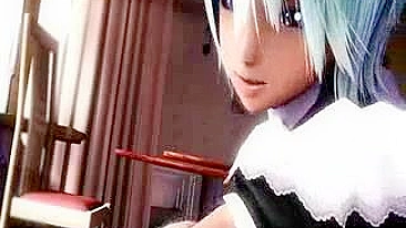 Loira Travesti Ganha Boquete em Hentai Animado