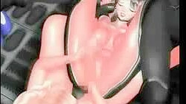 Travesti Hentai 3D é Punhetada por Anime Peituda