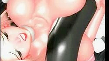 Travesti Hentai 3D é Punhetada por Anime Peituda