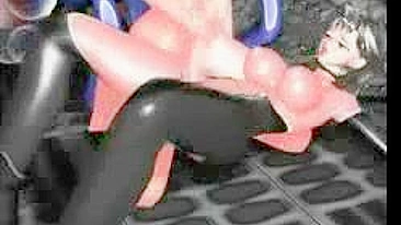 Travesti Hentai 3D é Punhetada por Anime Peituda