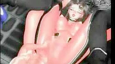 Travesti Hentai 3D é Punhetada por Anime Peituda