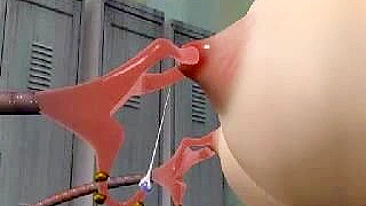 Gata Anime Gozando com Jato de Porra Enorme