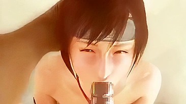 Hentai japonês com boquete e gozada engolida - Anime 3D amarrado