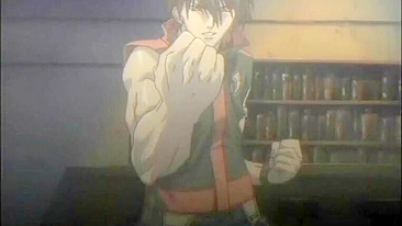 Anime japonês com cavalgada safada no pau na cama