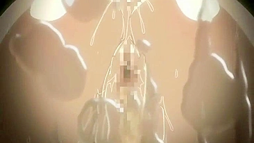 Japonesa Hentai Peituda Espanhola e Engolindo Porra - Peitões Grandes