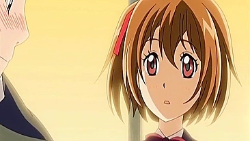 Primeiro Beijo e Foda Intensa da Universitária Peituda de Anime