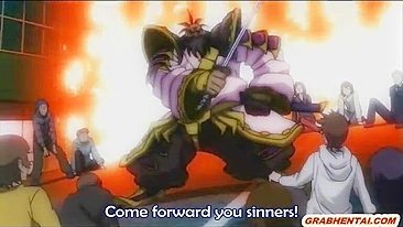 Gostosa Anime Fodida com Força por Criatura Monstruosa