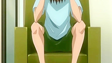 Lésbica Peituda Japonesa Amarrada Enfiando Dildo na Buceta Molhada