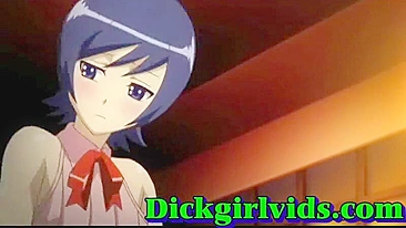 Travesti Peituda de Anime Fode Desenho em Ação Hentai Quente