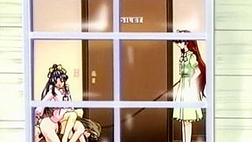 Cena Intensa de Bondage Anime com Garota Amordaçada Levando Vibradores no Cu e Buceta