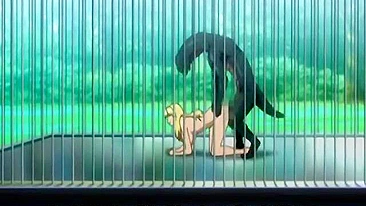 Princesa Anime Peituda Fodida com Força por Monstro Lagarto