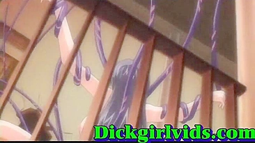 Travesti de Peitões Enormes Fodida Hard em Hentai Anime