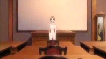 Punheta de Travesti Anime na Sala de Aula Acende Fantasia Quente