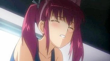 Diversão safada no verão! Universitária peituda leva tentáculos no maiô anime