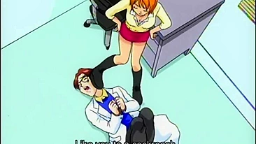 Médico Anime Chicoteado em Bondage com Cordas