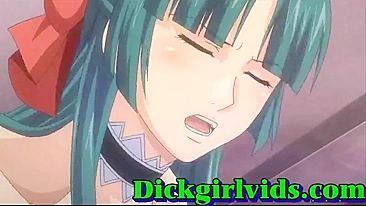 Travesti Peituda em Gangbang a Três com Hentai Animado