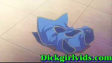 Travesti Peituda em Gangbang a Três com Hentai Animado