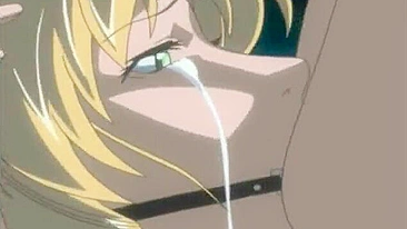 Hentai Engasgando e Enfiando Vibrador na Buceta Molhada