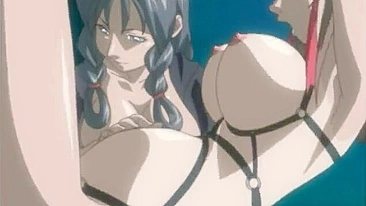 Hentai Engasgando e Enfiando Vibrador na Buceta Molhada