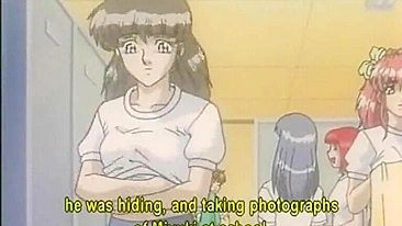 Colegial Japonesa Tem Peitos Apertados por Tarado no Anime